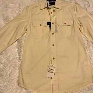 Cream XS button down shirt